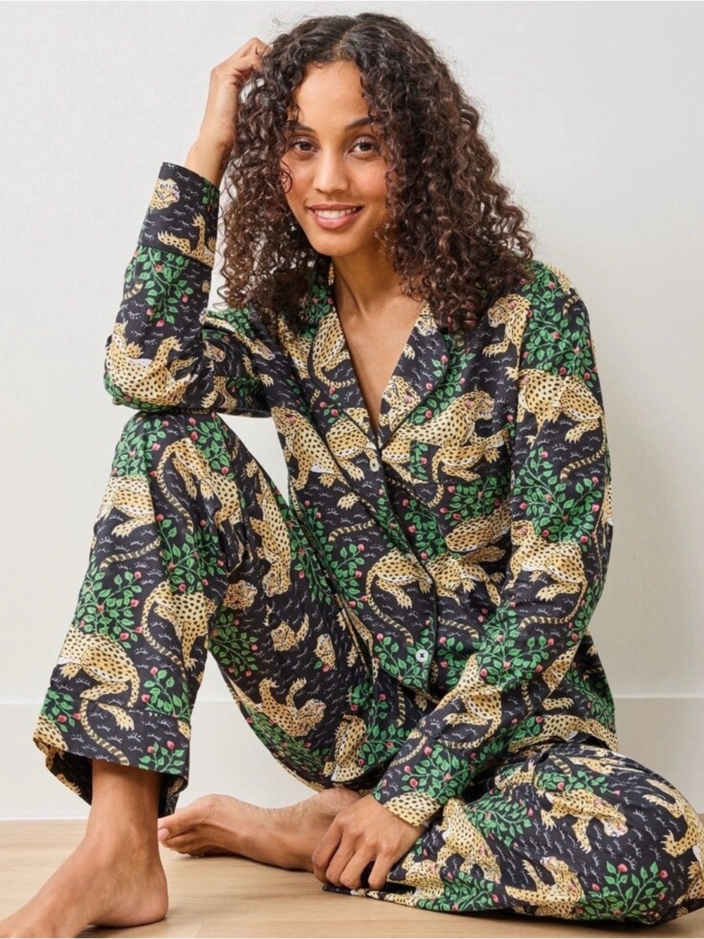 NWT Printfresh Bagheera Black PJ Set Medium